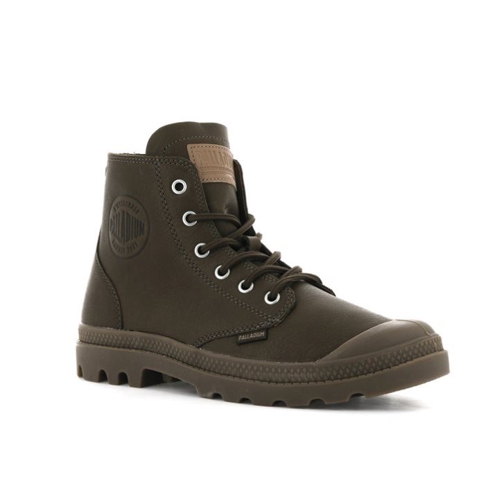 Bottes Palladium Pampa Hi Leather UL Femme Chocolat | FR XEV597J